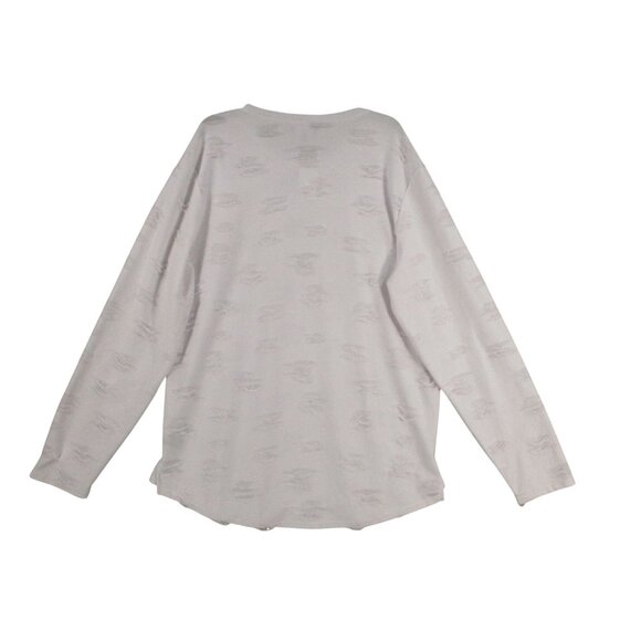 Carbon White Distressed Long-Sleeve Shirt Size - XXL - Picture 7 of 9